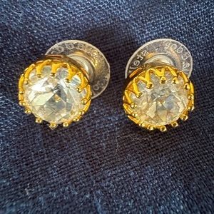 Stella & Dot Crystal and Gold earrings